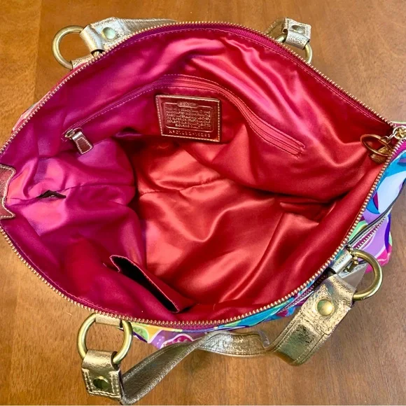 Coach Poppy Limited Edition Pop C Glam Tote Shoulder Bag - Picture 6 of 8